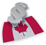 canada flag and paragraph symbol - 3d illustration