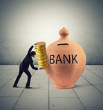Deposit gains in a bank