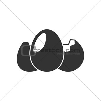 Egg with shell icon