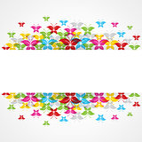 Abstract colorful butterfly design with copy-space