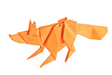 Orange fox of origami.