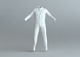 White empty elegance suit without people