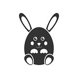 Rabbit in egg form icon