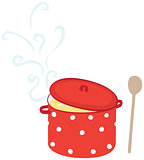 Illustrated soup pot