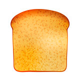 Realistic tasty toast isolated on white