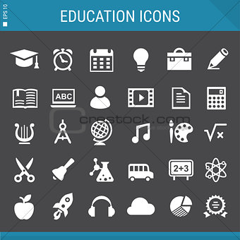 Education icons collection