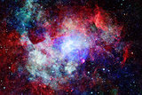 Nebula and stars in outer space. Elements of this image furnished by NASA.