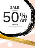 Abstract Designs Sale Banner Template. Vector Illustration