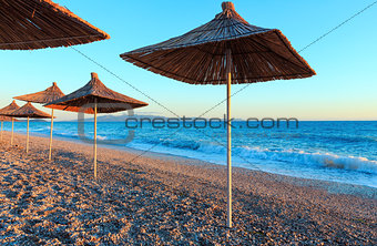 Summer sunset beach (Albania).