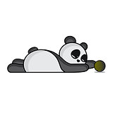 Lazy Panda Vector