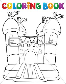 Coloring book inflatable castle