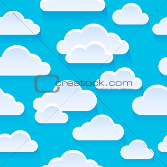 Stylized clouds seamless background 1