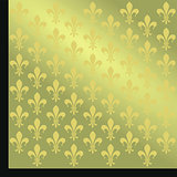 Pattern with royal lily, geometric texture
