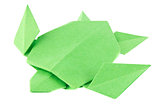 Green sea turtle of origami.