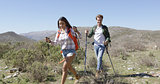 Two young people trekking