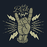 Rock sign gesture