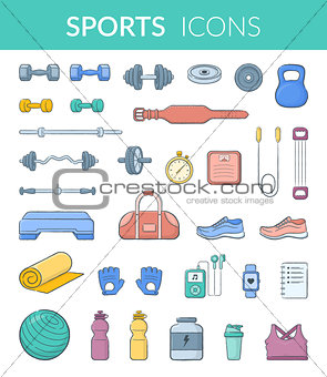 Sports equipment collection.