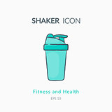 Sport shaker icon isolated on white.
