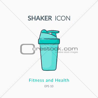 Sport shaker icon isolated on white.