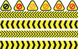 vector illustration of warning icons