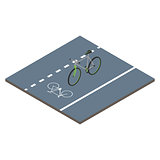 Isometric icon bicycle.