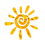 Abstract summer sun. Logo design.