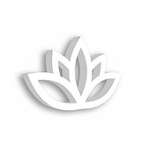 Lotus flower 3d Icon on white background. Wellness, spa, yoga, beauty and healthy lifestyle theme. Vector illustration