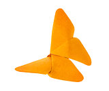 Orange butterfly of origami.