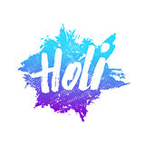 Vector badge with lettering for Holi festival