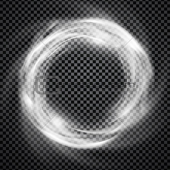 Vector smoke ring light effect with trasparency