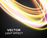 Vector light effect on checkered background
