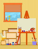 home art studio interior for artist