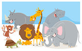 safari animal characters group
