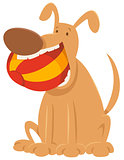 dog with ball cartoon character