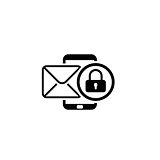 Privacy Protection Icon. Flat Design.