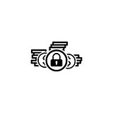Loan Protection Icon. Flat Design.