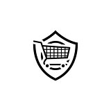 Customer Protection Icon. Flat Design.