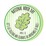 Arbor Day icon. Oak leaf. Vector illustration.