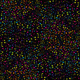 Abstract colorful confetti on black background