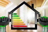 Energy Efficiency - Symbol with House Model