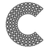 Abstract design element. Letter C. 