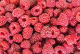 Raspberries background closeup