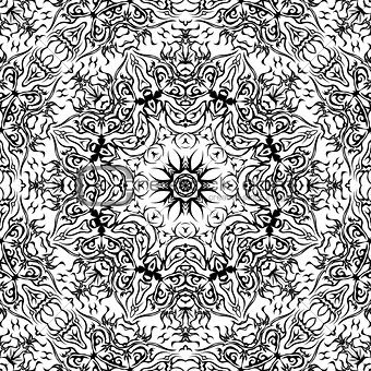 Abstract seamless outline pattern