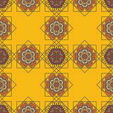 Abstract background with ethnic ornament pattern.