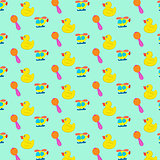 Baby toys seamless pattern.