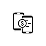 Mobile Payment Icon. Flat Design.