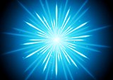 Abstract blue glowing beams background