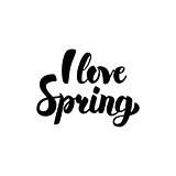 I Love Spring Calligraphy