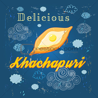 Poster delicious khachapuri