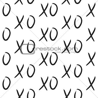 XOXO hugs and kisses seamless pattern.